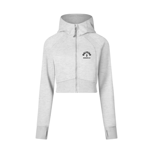 Cropped Zip-Through Hoodie