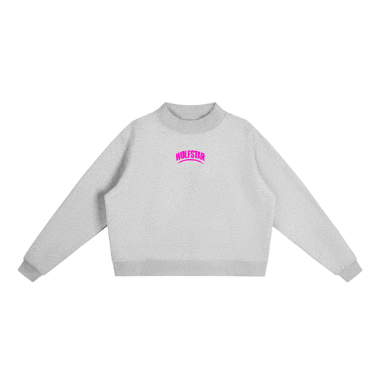 Womens (PUMP COVER) Mock-Neck Crew Sweatshirt